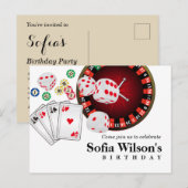 casino adulte jeu anniversaire Carte postale (Devant / Derrière)