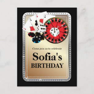 casino adulte jeu anniversaire Carte postale