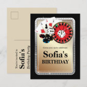 casino adulte jeu anniversaire Carte postale (Devant / Derrière)