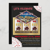 Casino Atlantic City moderne Invitation d'annivers (Devant / Derrière)