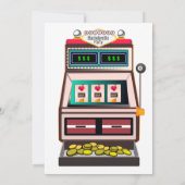 Casino Bachelorette à thème Invitation (Dos)