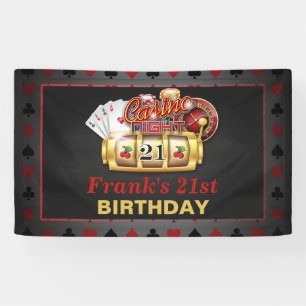 Casino Birthday Banner - 21ste verjaardag