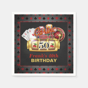 Casino Birthday Paper Napkins - 50ste verjaardag Servet