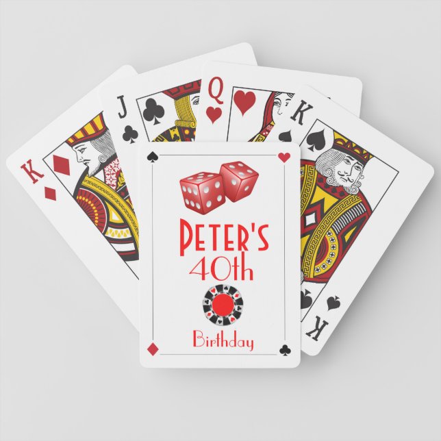 verlangen fabriek tekort Casino Birthday Party Favors-speelkaarten Pokerkaarten | Zazzle.be