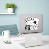 Casino Cards Dice Poker Chips Art Sticker (Laptop op bureau)