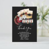 casino, carte de remerciements de poker (Debout devant)