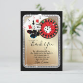 casino, carte de remerciements de poker (Debout devant)