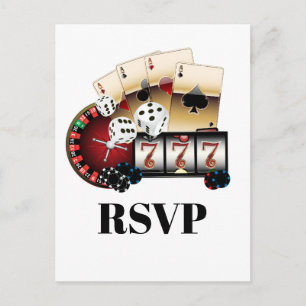 casino, casinonacht, Briefkaart RSVP