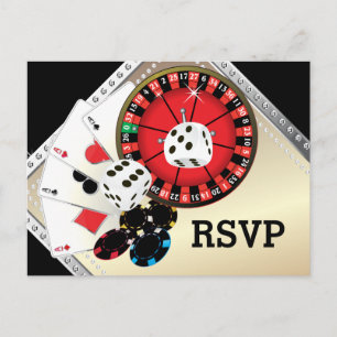 casino, casinonacht, Briefkaart RSVP