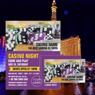 Casino-chips, Casino Night, gamingindustrie Flyer