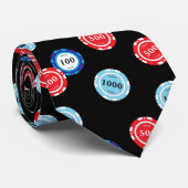 Casino Chips Poker Speler Stropdas (Opgerold)