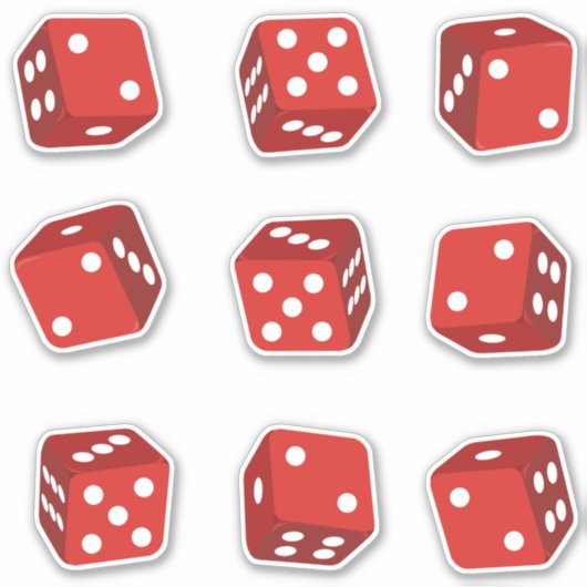 Casino Craps Dice Sticker (Voorkant)