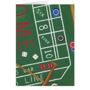 Casino Craps Table met Chips en Dice