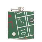 Casino Craps Table met Chips en Dice Heupfles (Voorkant)