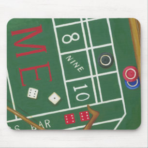 Casino Craps Table met Chips en Dice Muismat