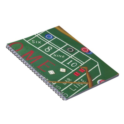 Casino Craps Table met Chips en Dice Notitieboek (Rechterzijde)