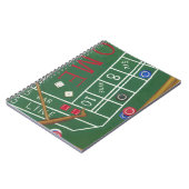 Casino Craps Table met Chips en Dice Notitieboek (Linkerzijde)