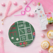 Casino Craps Table met Chips en Dice Papieren Bordje (Feest)