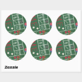 Casino Craps Table met Chips en Dice Ronde Sticker (Vel)