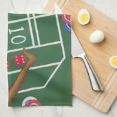 Casino Craps Table met Chips en Dice Theedoek (Quarter Fold)