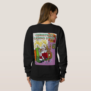 Casino de Noël style femmes noir sweatshirt retour