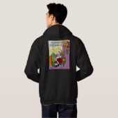 Casino de Noël Style sweat - shirt à capuche noir  (Dos entier)