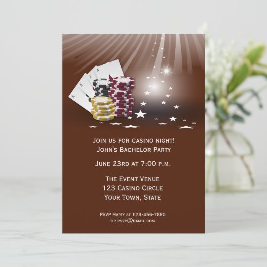 Casino-evenement Kaart (Staand voorkant)