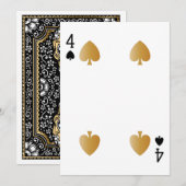 Casino Feest Speelkaart 4 (Voorkant / Achterkant)