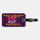 Casino Gambler High Roller Bagagelabel (Achterkant horizontaal)