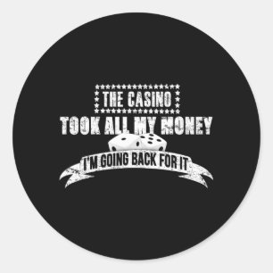 Casino Gambler Ronde Sticker