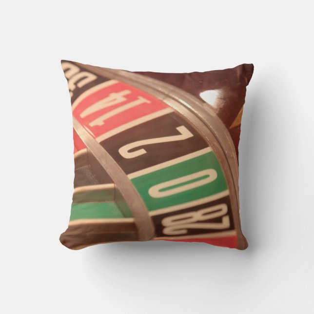 Casino Gambling Roulette Wheel  Retro Styl Kussen (Voorkant)