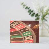 Casino Gambling Roulette Wheel  Retro Style Briefkaart (Staand voorkant)