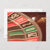 Casino Gambling Roulette Wheel  Retro Style Briefkaart (Voorkant / Achterkant)