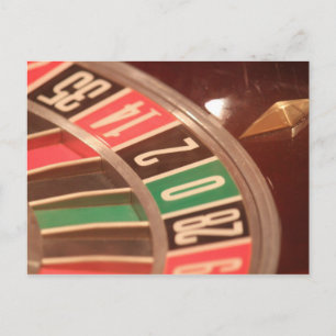 Casino Gambling Roulette Wheel  Retro Style Briefkaart