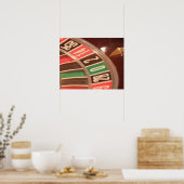Casino Gambling Roulette Wheel  Retro Style Poster (Keuken)