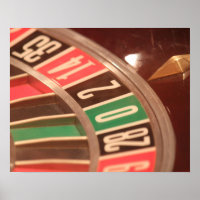 Casino Gambling Roulette Wheel  Retro Style