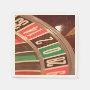 Casino Gambling Roulette Wheel  Retro Style Servetten