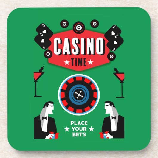 Casino Gokken Poker Roulette Bier Onderzetter (Voorkant)