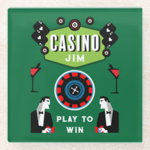 Casino Gokken Poker Roulette Glazen Onderzetter