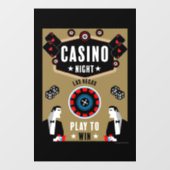 Casino Gokken Poker Roulette Raamsticker (Vel)