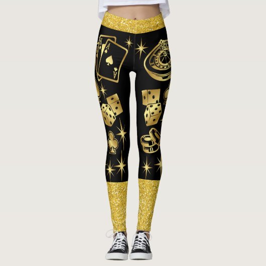 Casino Gokken Pop Mode Leggings (Voorkant)