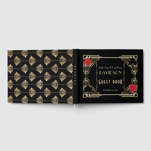 Casino Goud Art Deco Frame Roaring Twenties Bruilo Gastenboek (Volledig)