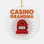 Casino Grandma Slot Machine Gambling Grootmoeder Keramisch Ornament (Achterkant)