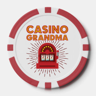 Casino Grandma Slot Machine Gambling Grootmoeder Poker Chips