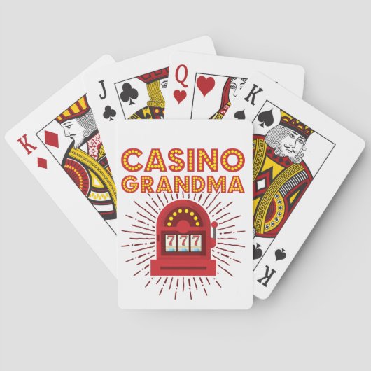 Casino Grandma Slot Machine Gambling Grootmoeder Pokerkaarten (Achterkant)