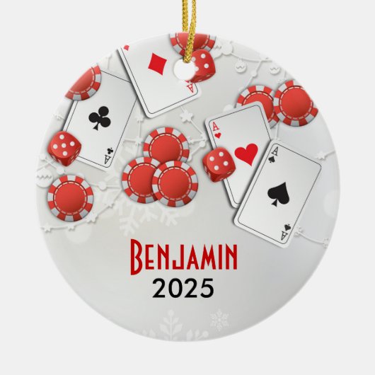 Casino Holiday Keramisch Ornament (Voorkant)