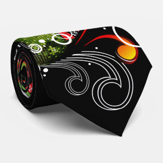 Casino-illustratie met rouletwiel en -dices stropdas