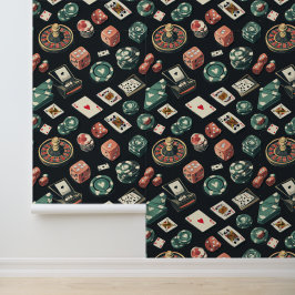 Casino Interieur Poker Kaarten Gokken Dice Roulett Behang