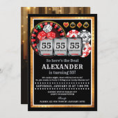 Casino Invitation Anniversaire (Devant / Derrière)
