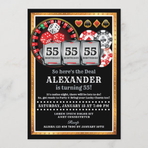 Casino Invitation Anniversaire